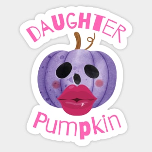 DAUGHTER PUMPKIN - Funny Halloween Pumpkin Head | Halloween Costume Sticker